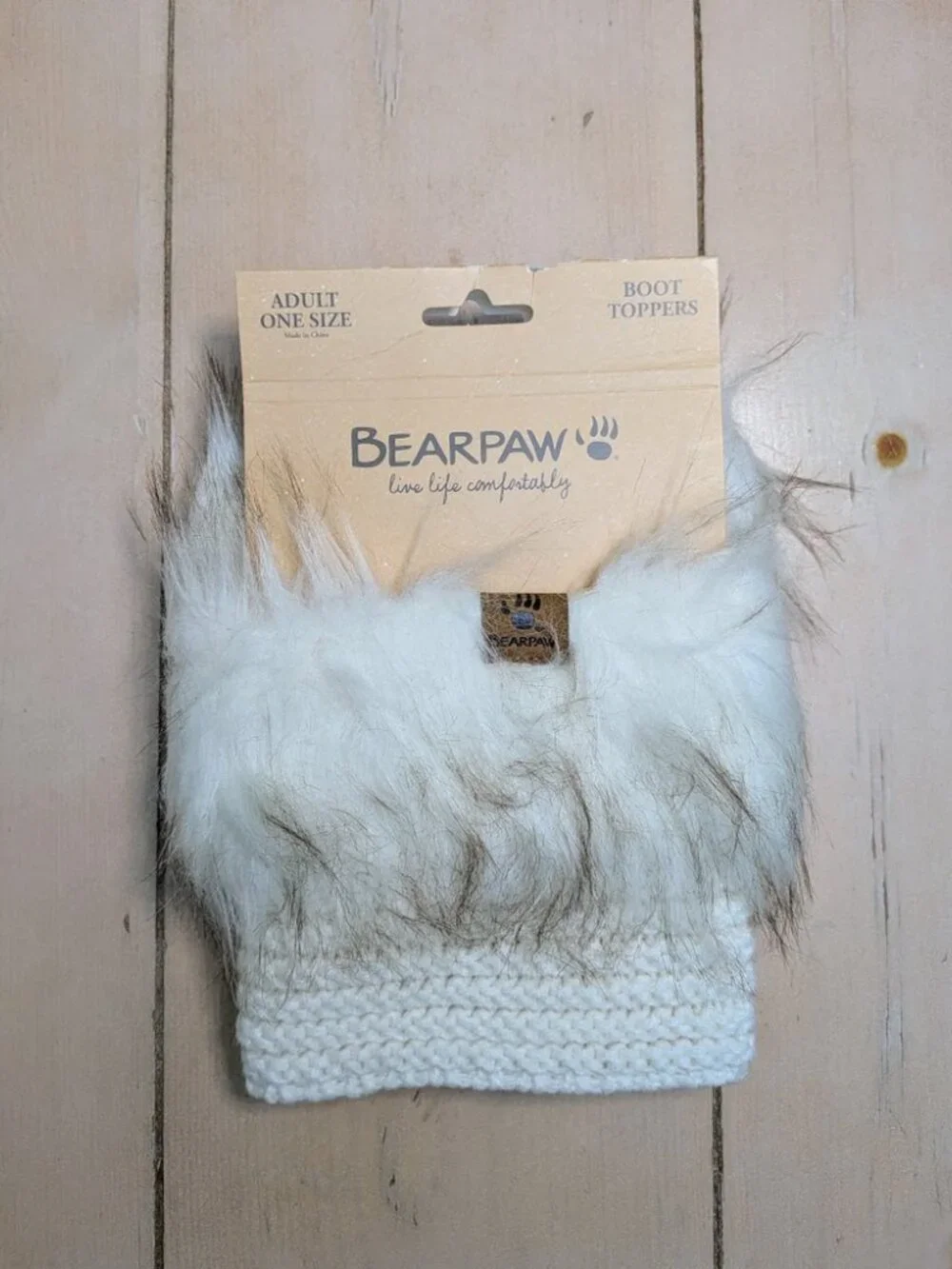 BEARPAW  Faux Fur Knit Boot Toppers Adult One Size New 3 Pairs